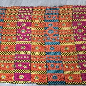 Guaranteed Angle Wax Ankara African Fabric 65 x 45" **** Hole In Center